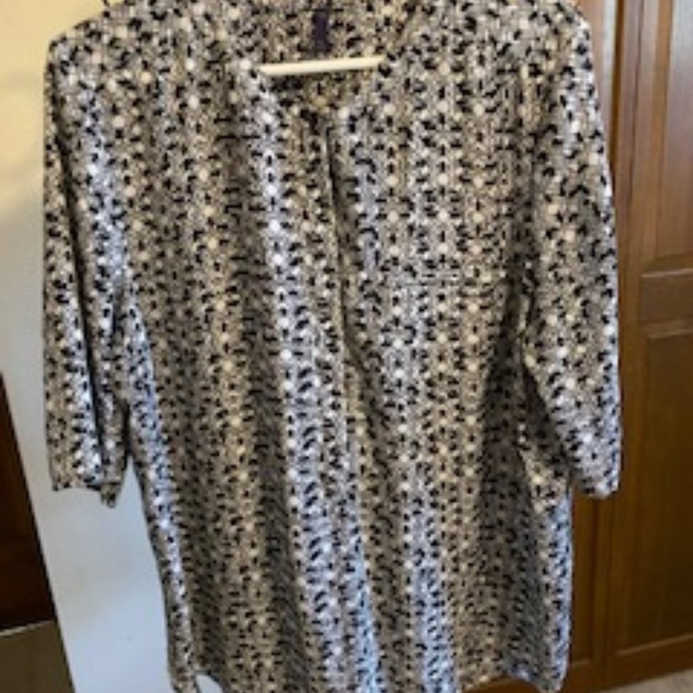 NYDJ Black & White Blouse